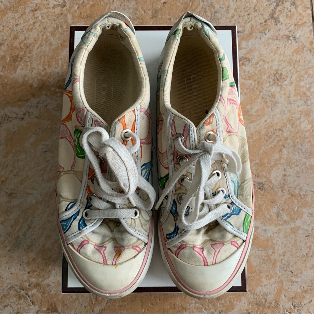 COACH Y2K multicolor colorful rainbow logo sneaker - Picture 2 of 11